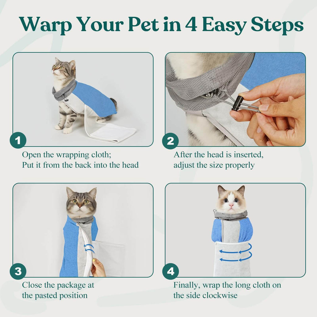 Supet Cat Grooming Wrap for Cutting Nails