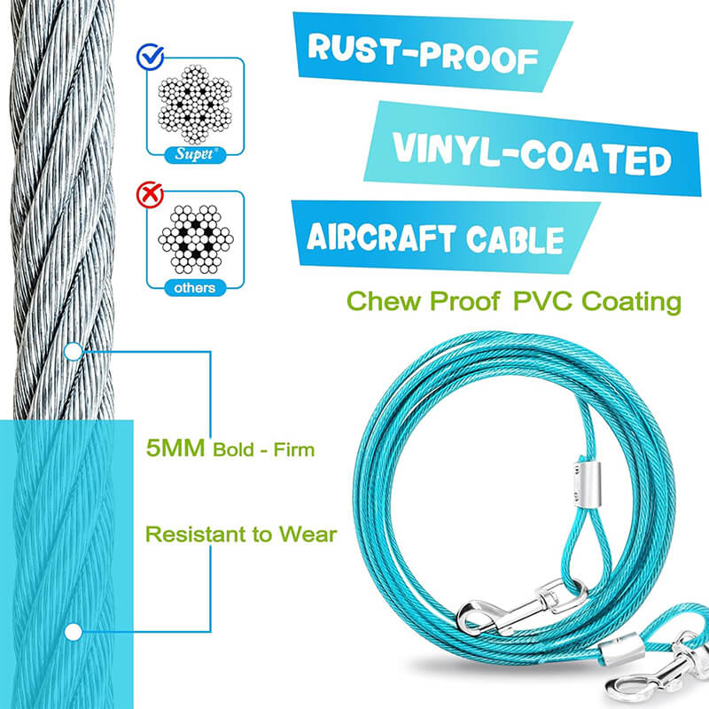 Dog Tie Out Cable and Stake-Supet