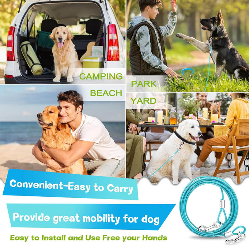 Dog Tie Out Cable and Stake-Supet