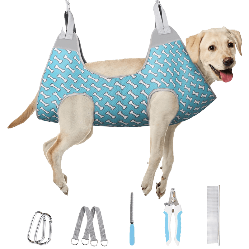 Cat Grooming Hammock_coral blue-Supet