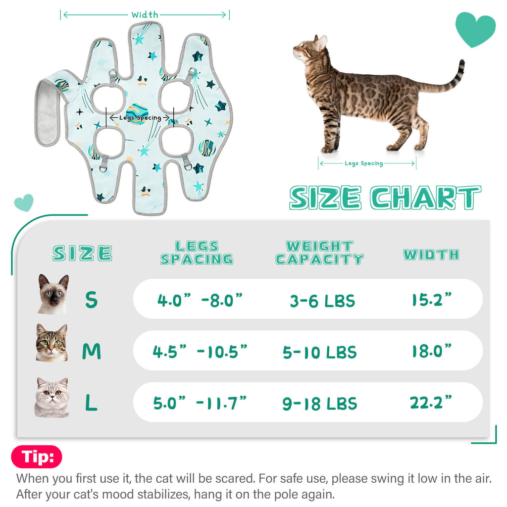 Cat Grooming Hammock_size-Supet