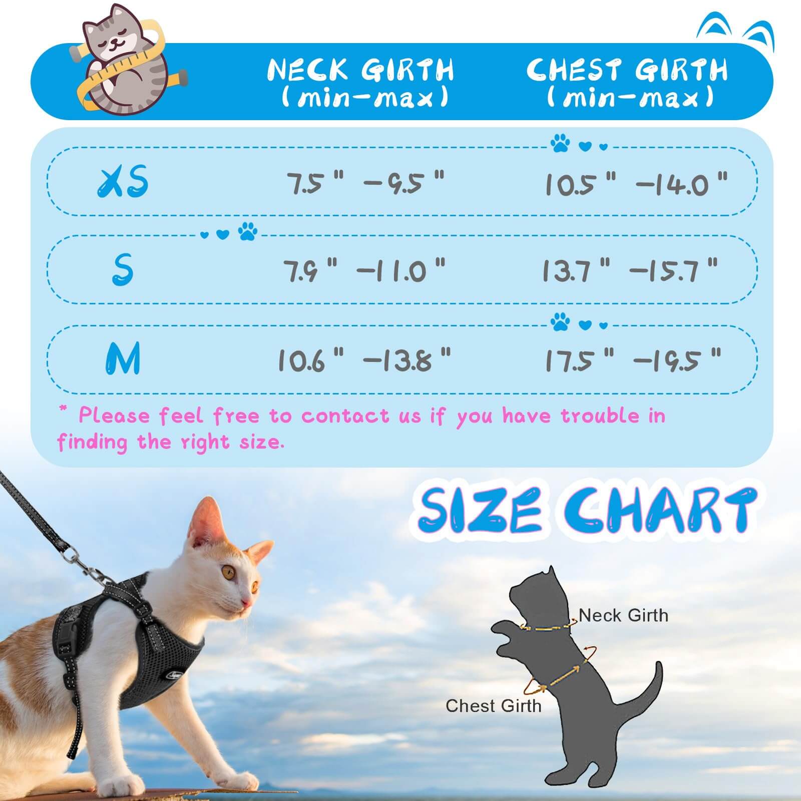 Cat Harness and Leash Set_size-supet