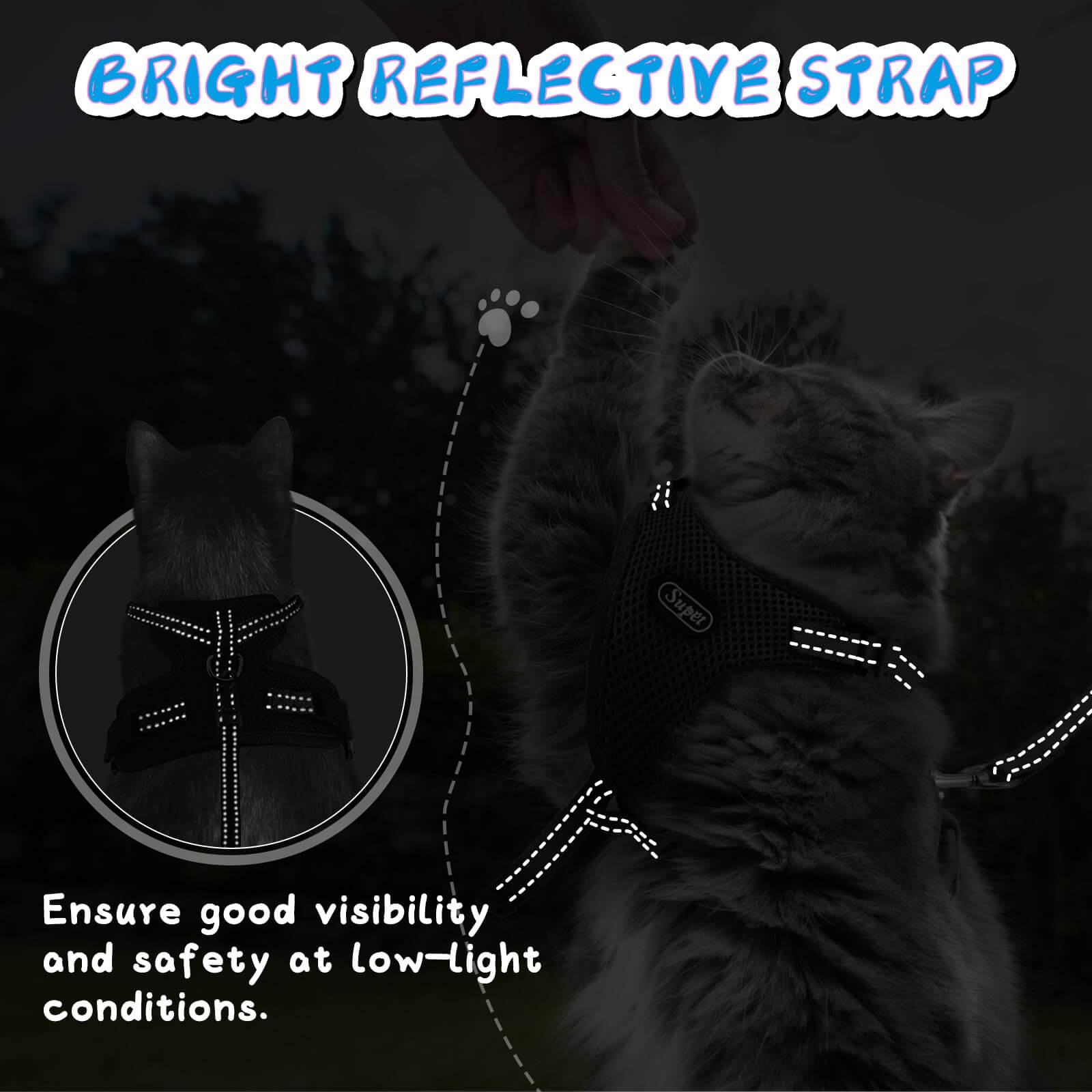 Cat Harness and Leash Set3-supet