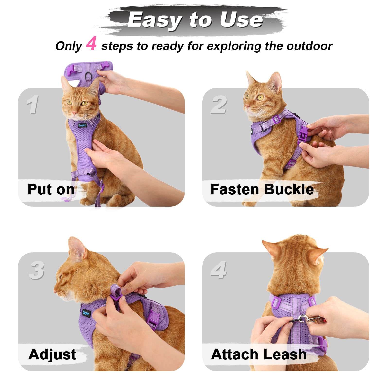 Cat Harness and Leash Set5-supet