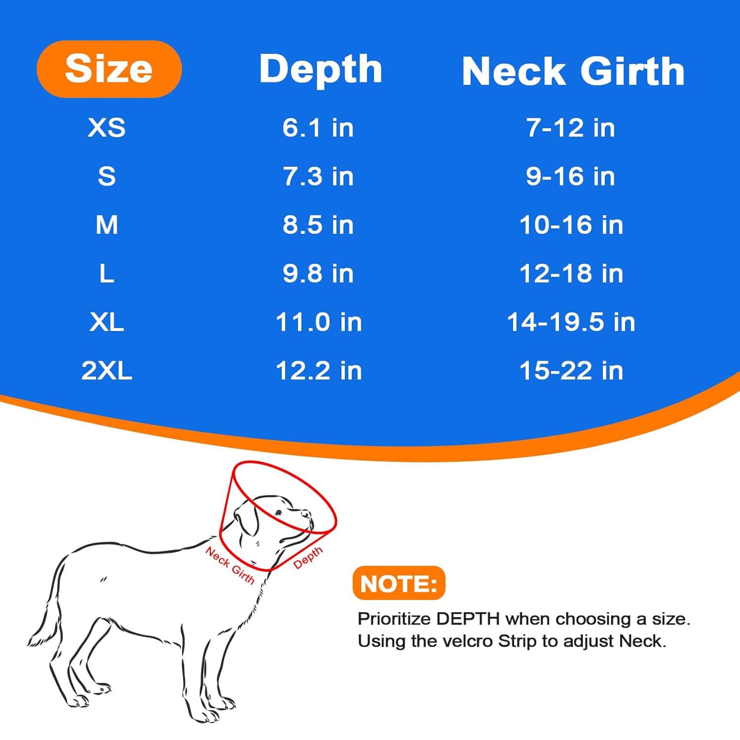 Dog Cone_size-supet