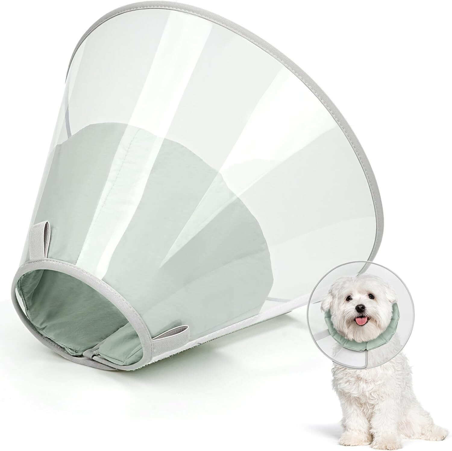 Dog Cone with pad_green-Supet