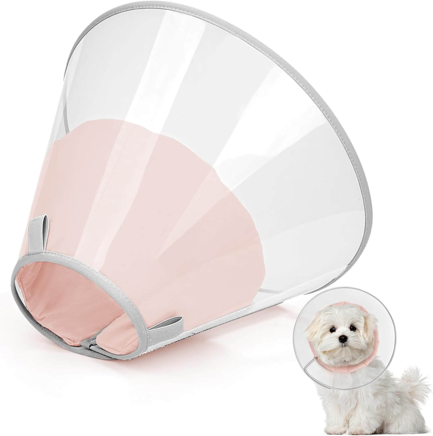Dog Cone with pad_pink-Supet