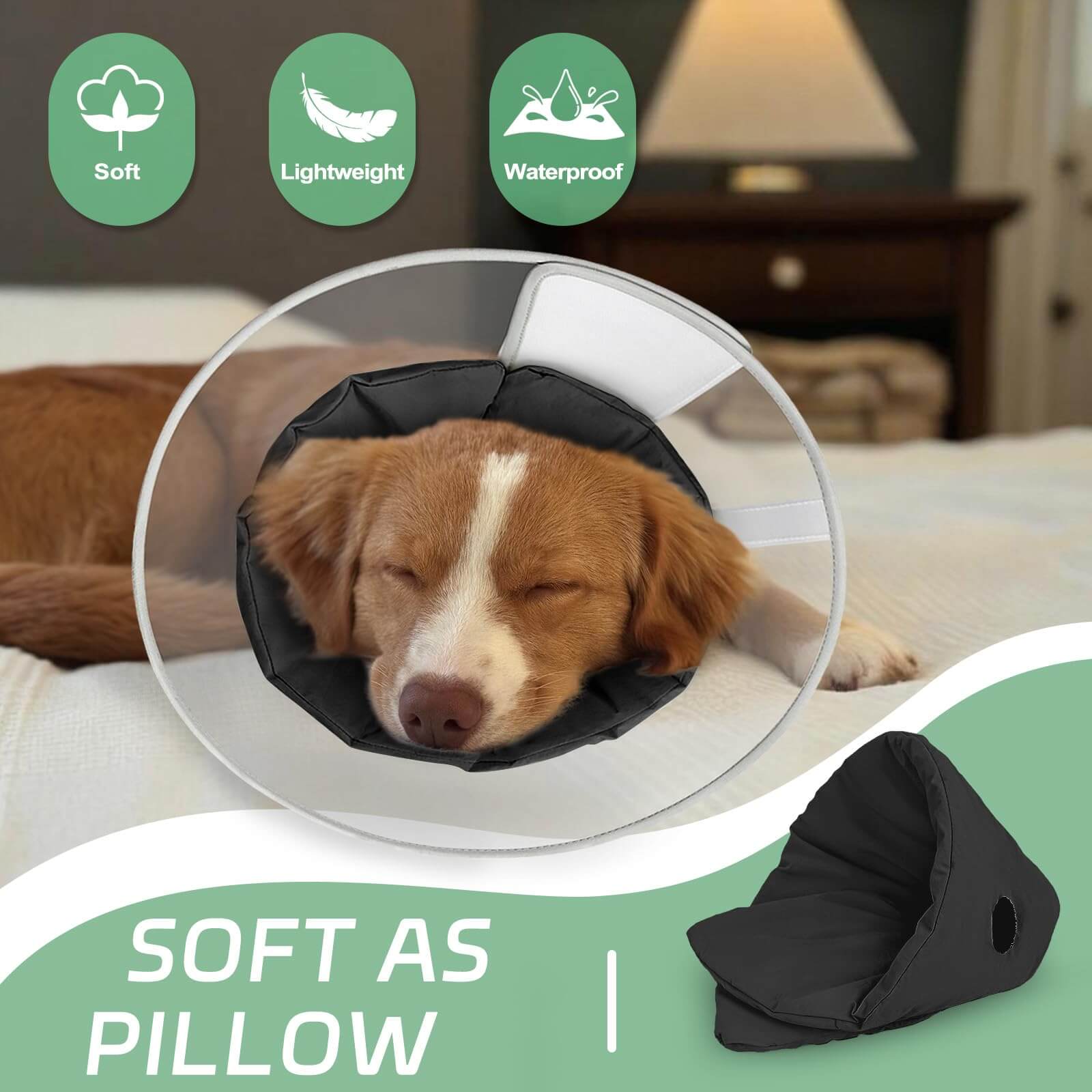 Dog Cone with pad2-Supet