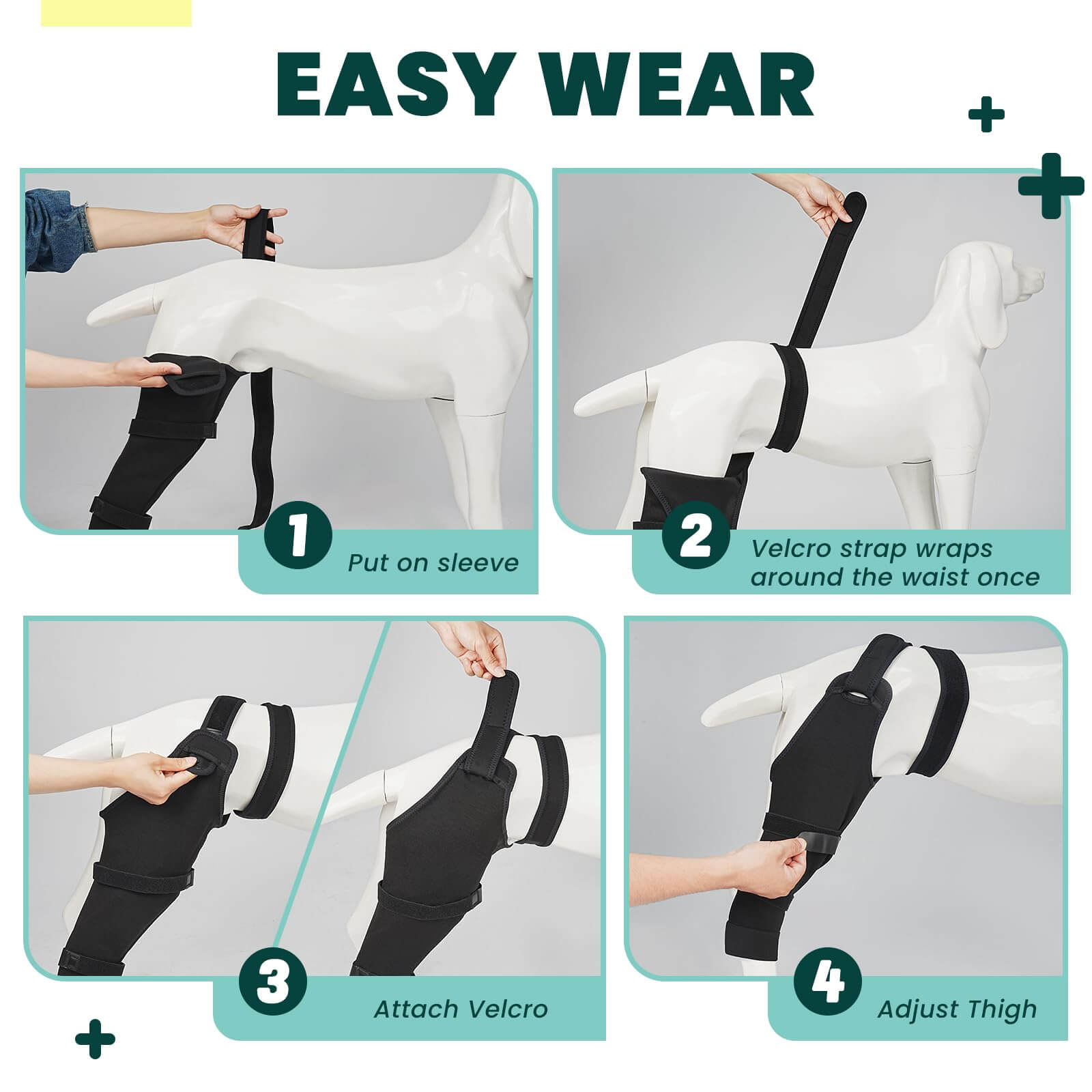 Supet Dog Rear Leg Sleeve to Stop Licking