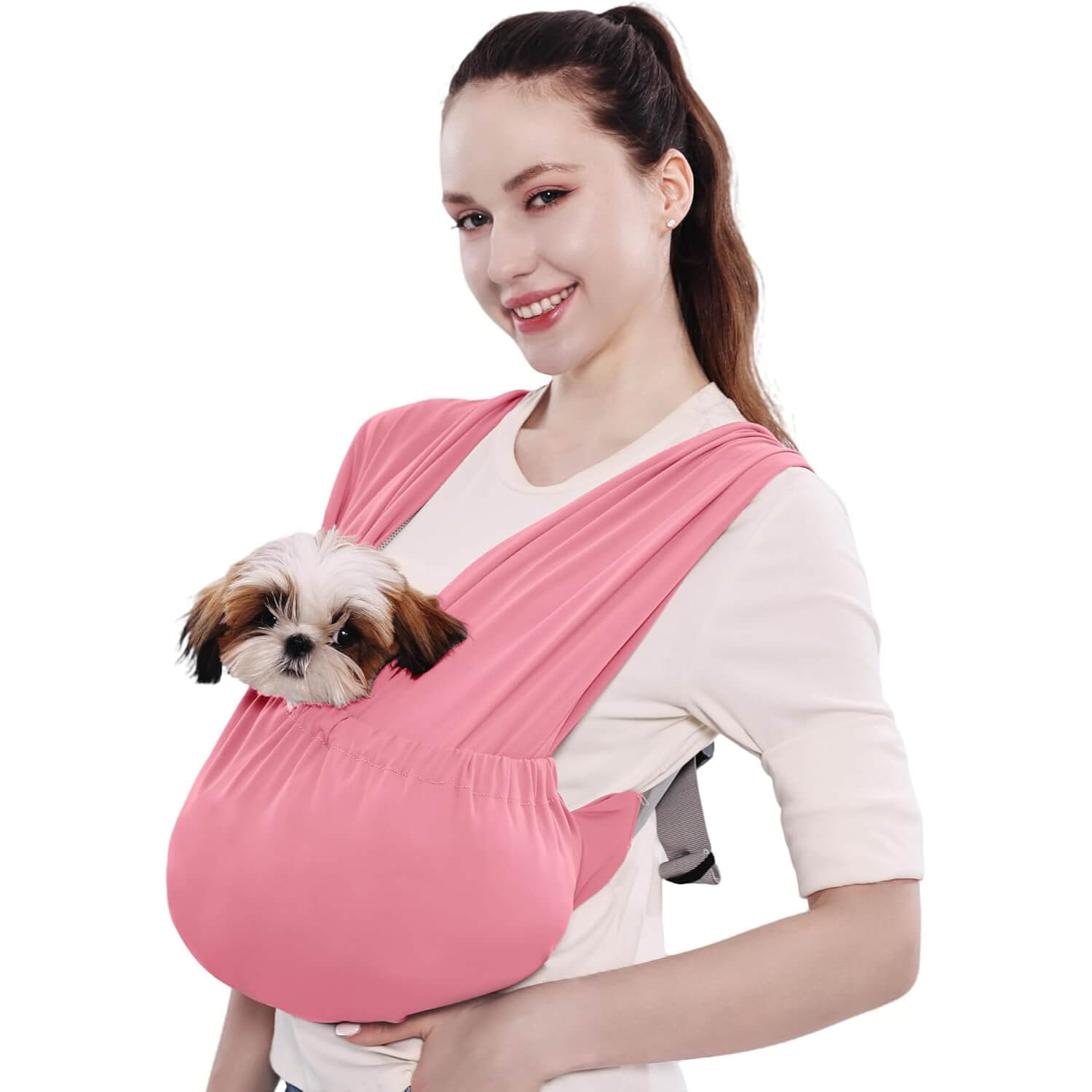 Dog Sling Carrier_pink-supet