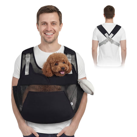 Dog Sling Carrier for Small Dogs_black-supet