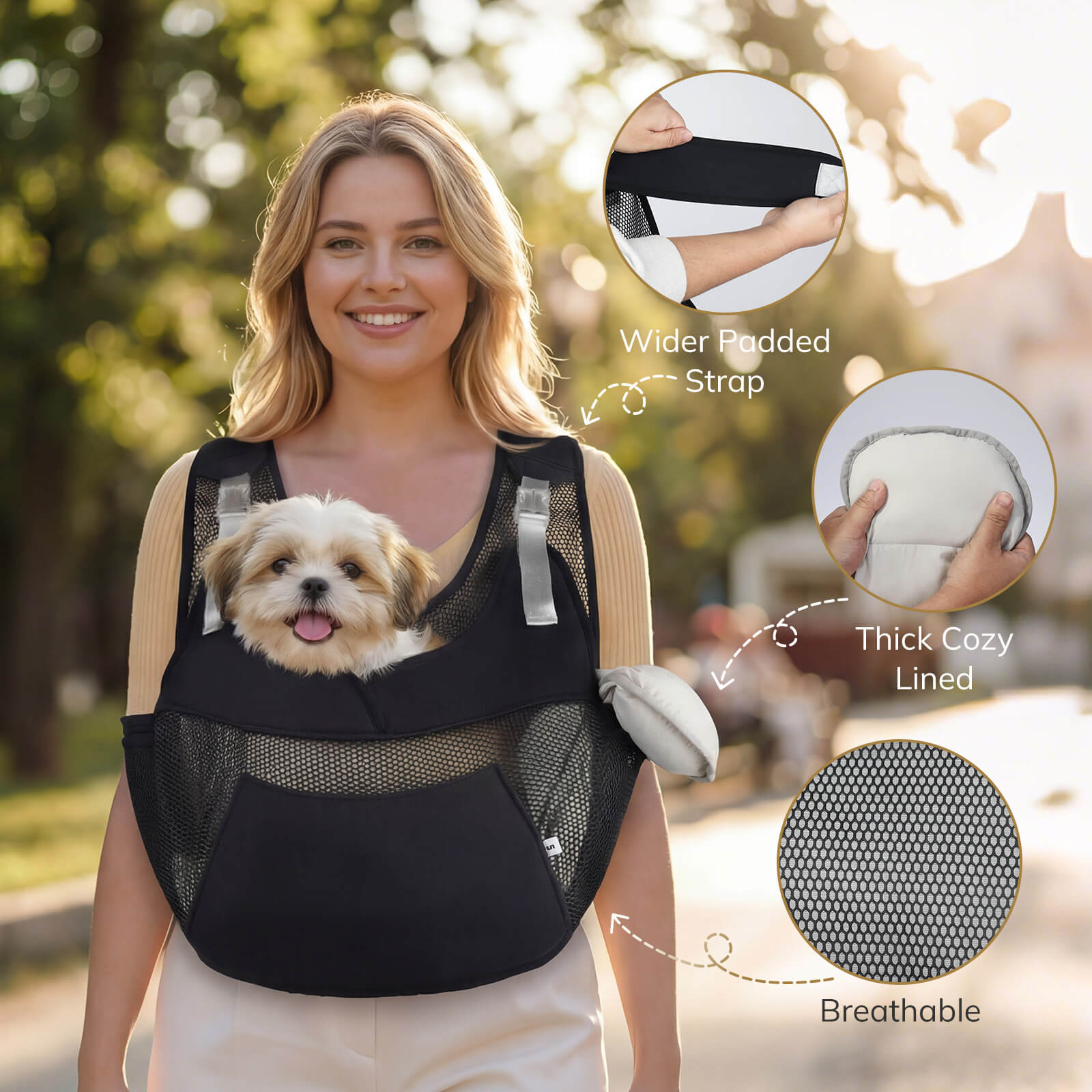 Dog Sling Carrier for Small Dogs3-supet