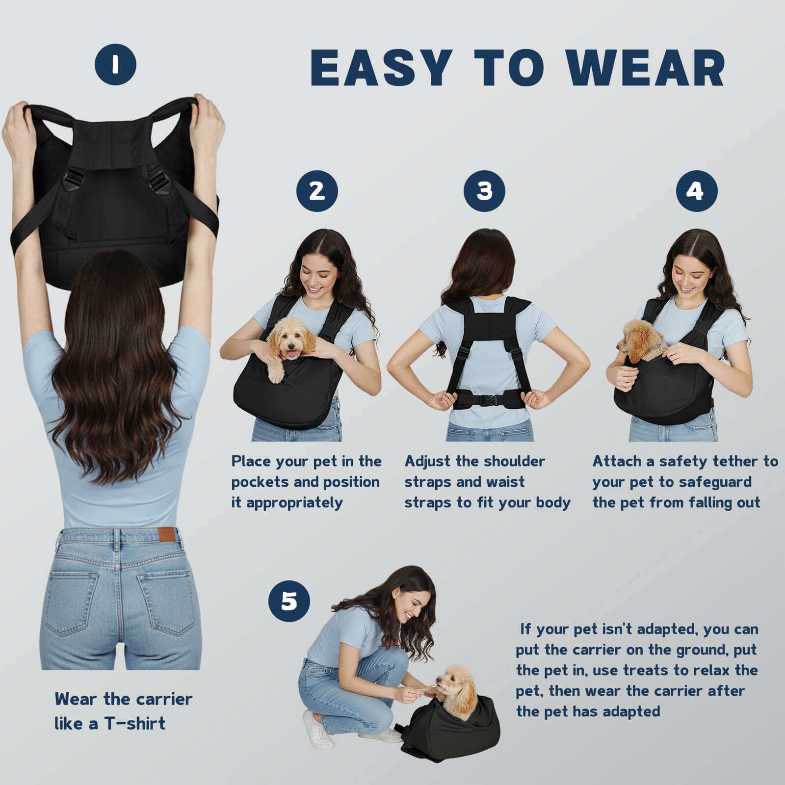 Front Dog Sling Carrier for Small Dogs4-supet