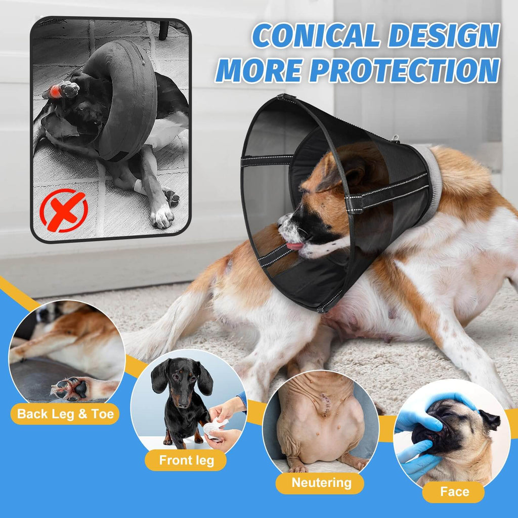 Mesh Dog Collar with Detachable Pad3-supet