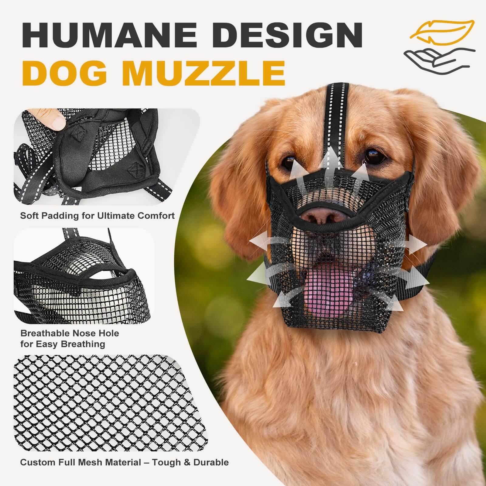 Mesh Dog Muzzle4-Supet