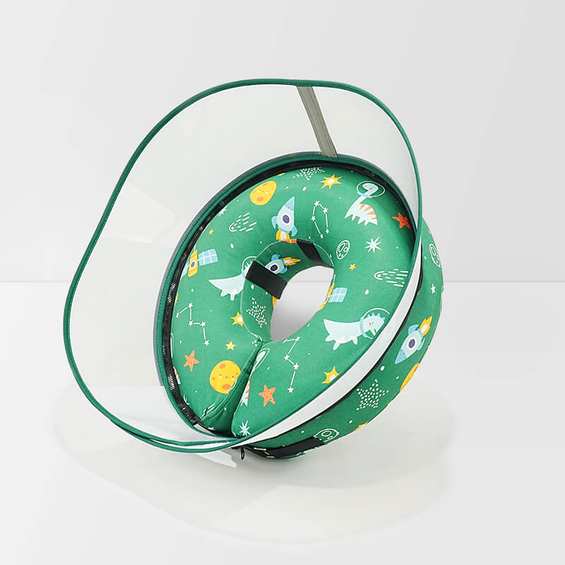 Raised Inflatable Dog Cone_Green-supet