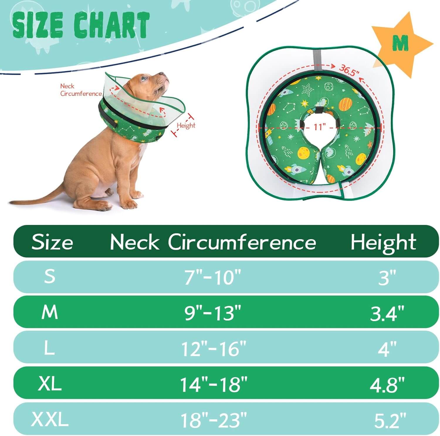 Raised Inflatable Dog Cone_size-supet