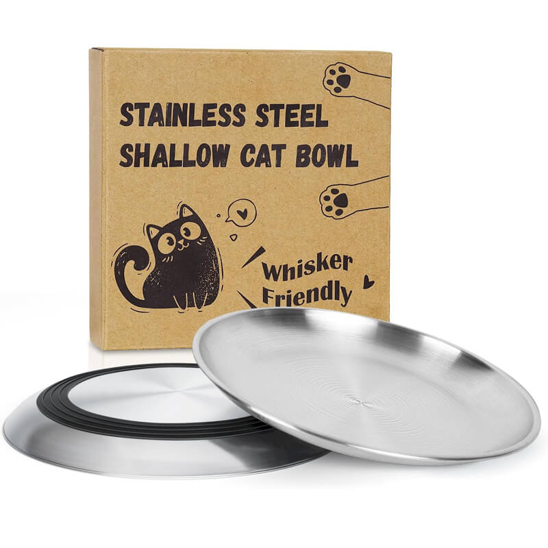Cuenco de acero inoxidable para gatos Supet 