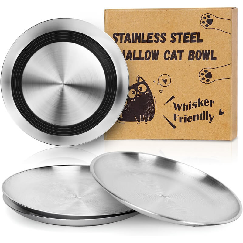 Cuenco de acero inoxidable para gatos Supet 