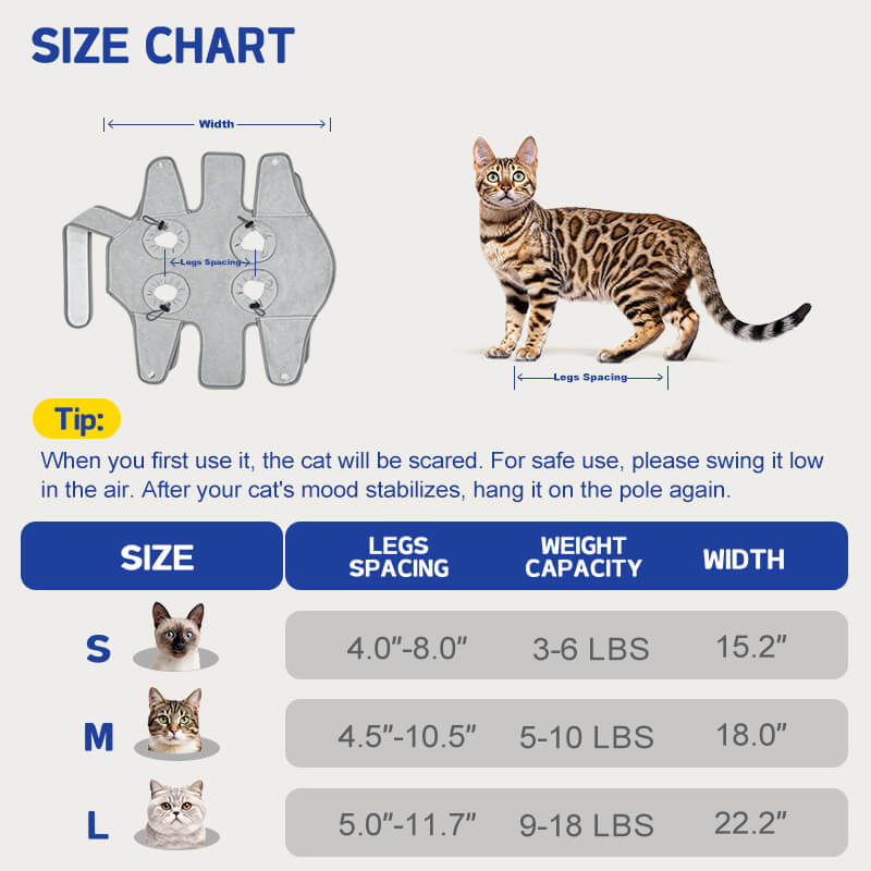 cat grooming hammock_size-supet