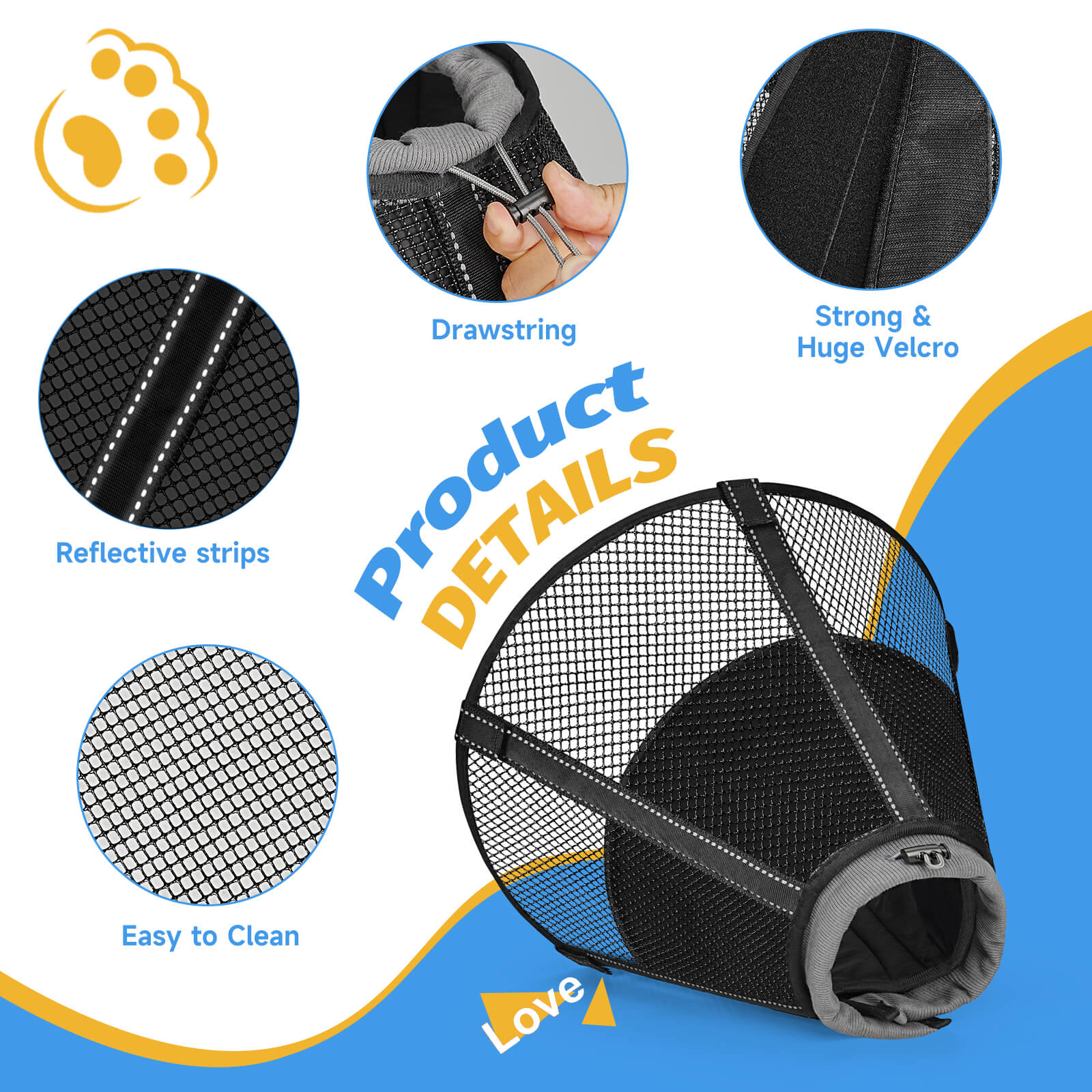 dog mesh cone2-Supet