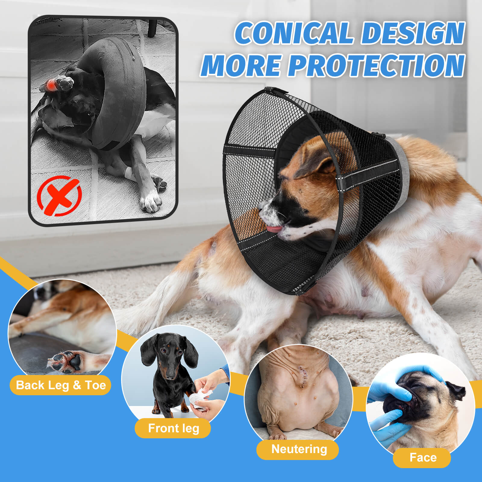 dog mesh cone4-Supet