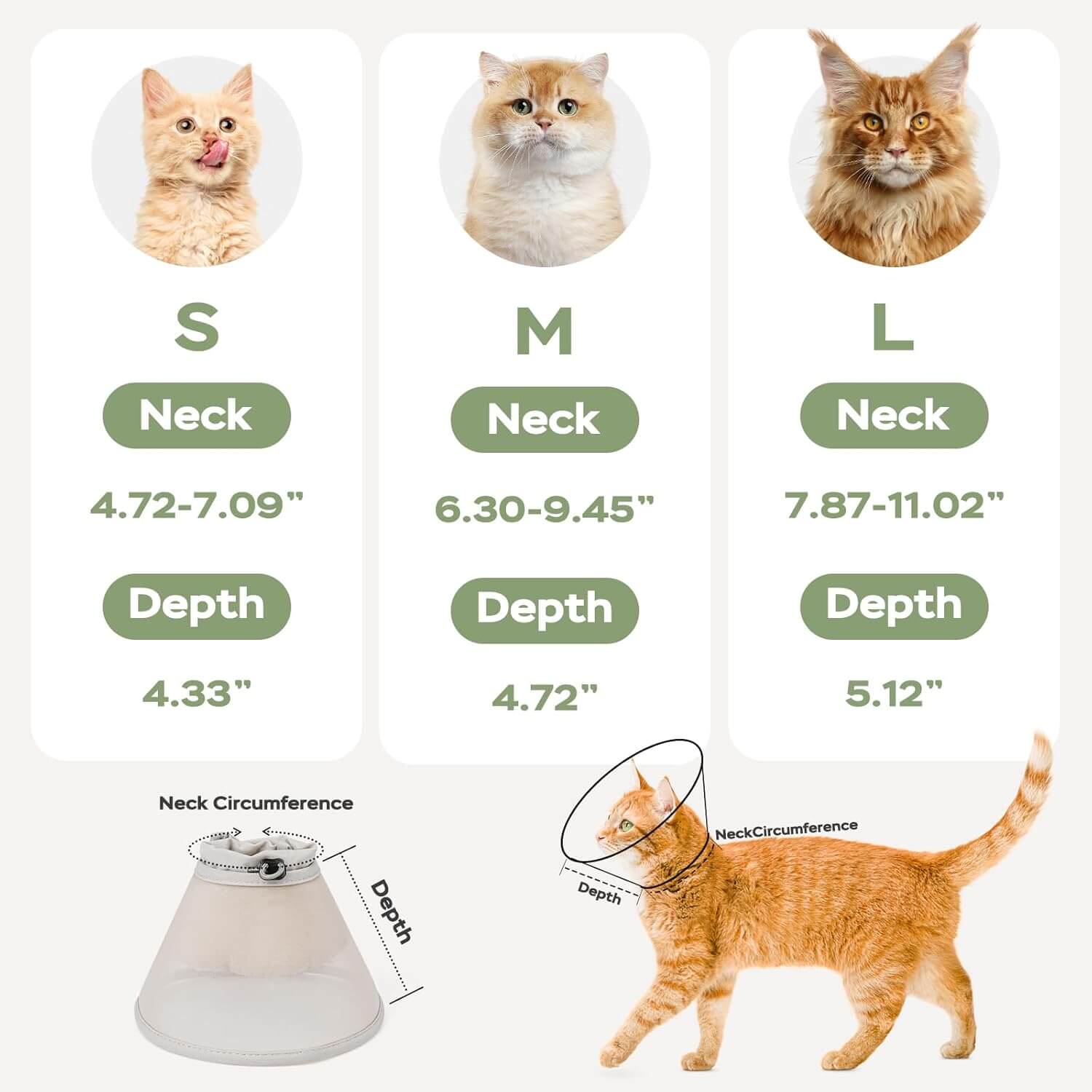 Waterproof Mesh Cat Cone_size-supet