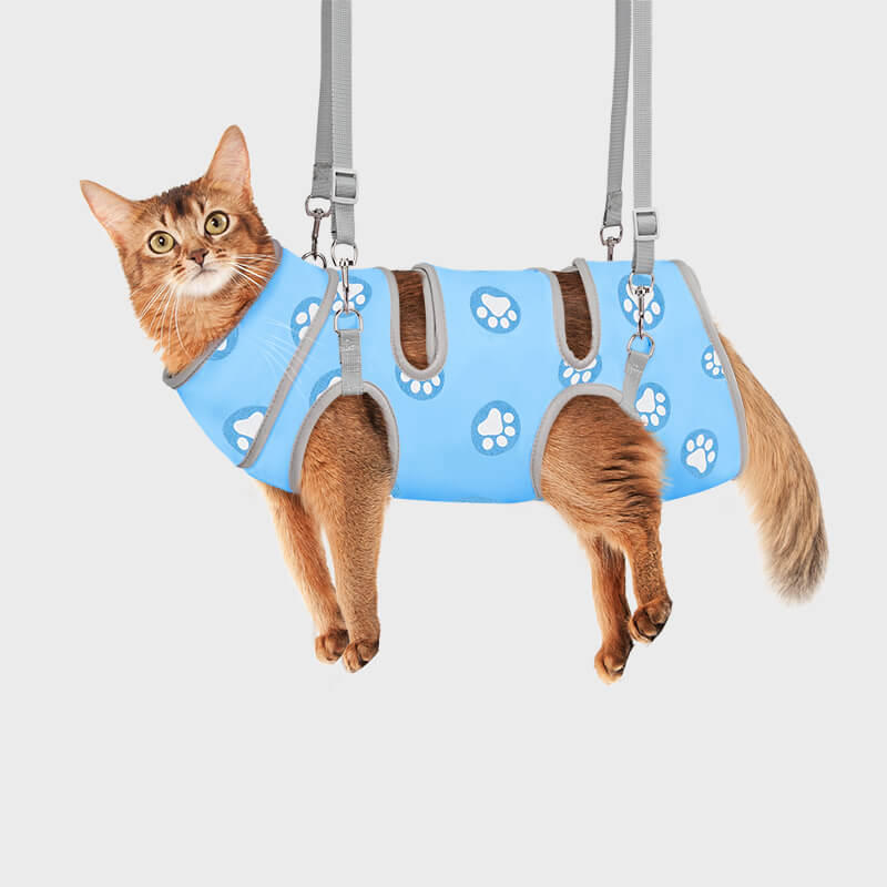 cat grooming sling_blue-supet